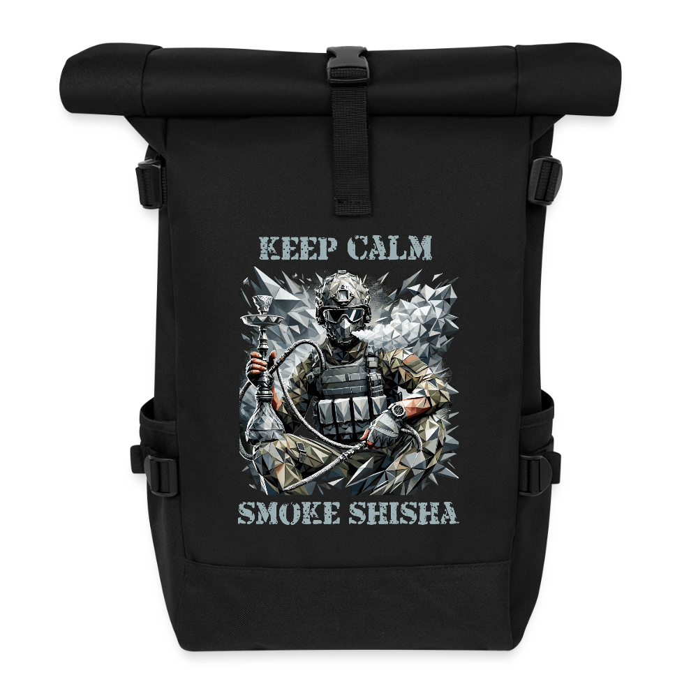 Calm Under Fire - Rolltop Rucksack - Schwarz