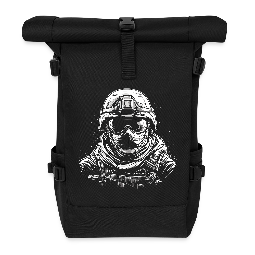 Krieger - Rolltop Rucksack - Schwarz