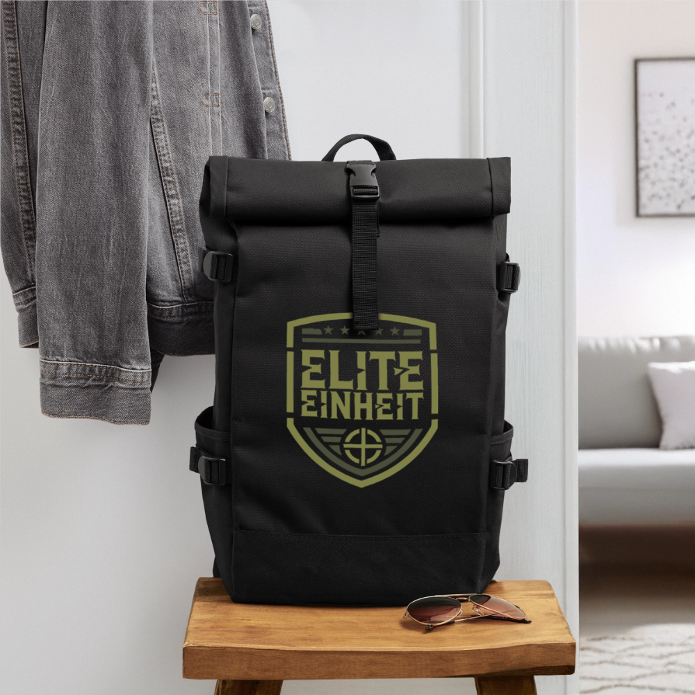 Elite Einheit - Brüderschaft Edition - Rolltop Rucksack - Schwarz