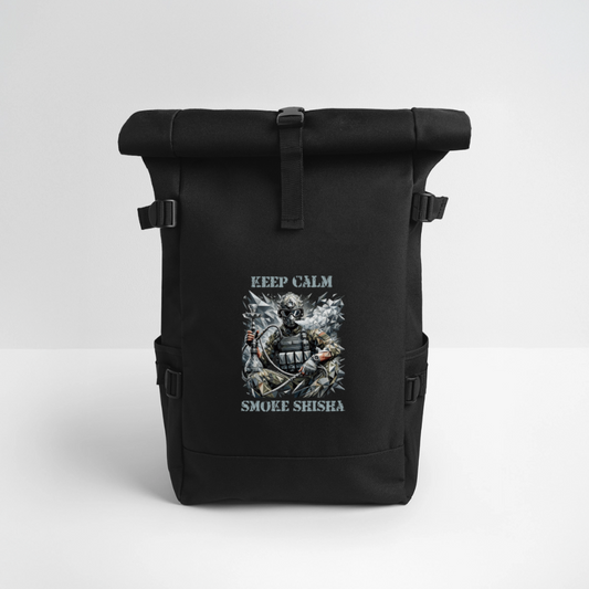 Calm Under Fire - Rolltop Rucksack - Schwarz