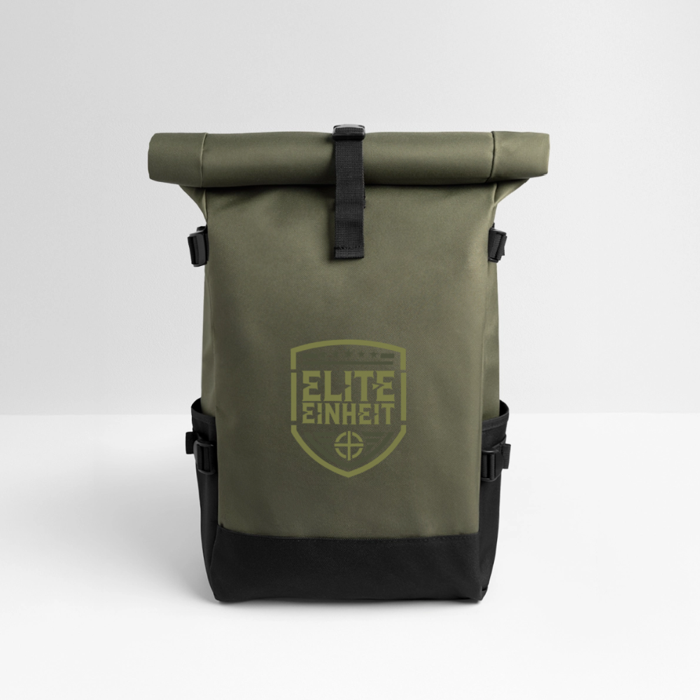 Elite Einheit - Brüderschaft Edition - Rolltop Rucksack - Olive/Schwarz