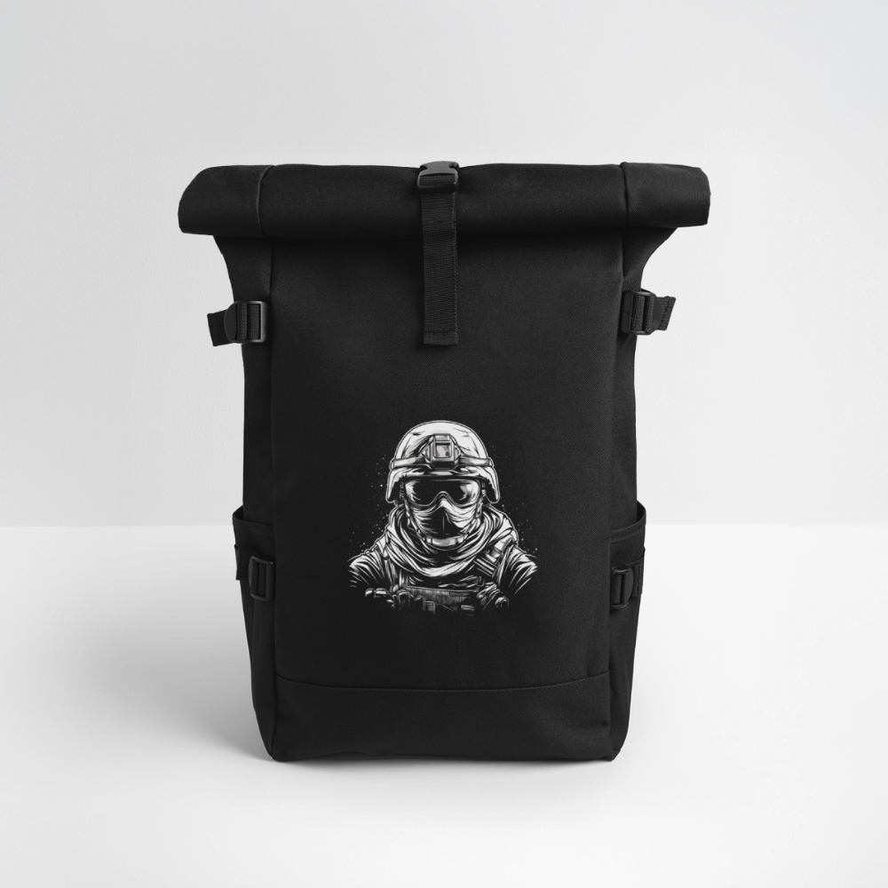 Krieger - Rolltop Rucksack - Schwarz