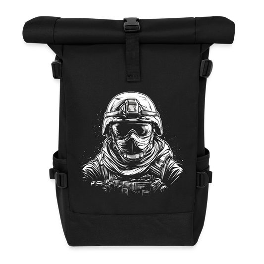 Krieger - Rolltop Rucksack - Schwarz