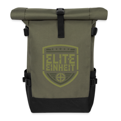 Elite Einheit - Brüderschaft Edition - Rolltop Rucksack - Olive/Schwarz